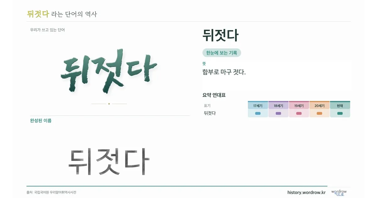 뒤젓다 대표 이미지