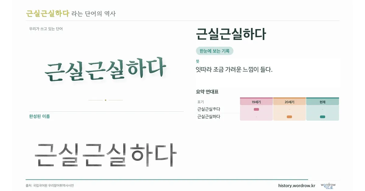 근실근실하다 대표 이미지