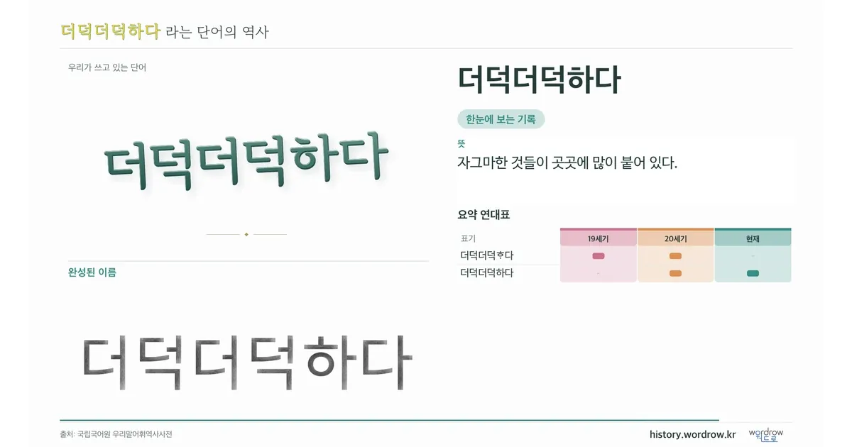 더덕더덕하다 대표 이미지