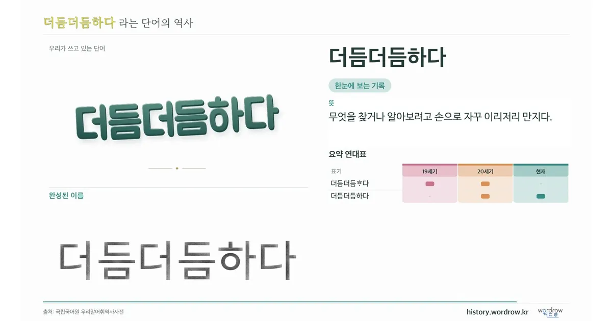 더듬더듬하다 대표 이미지