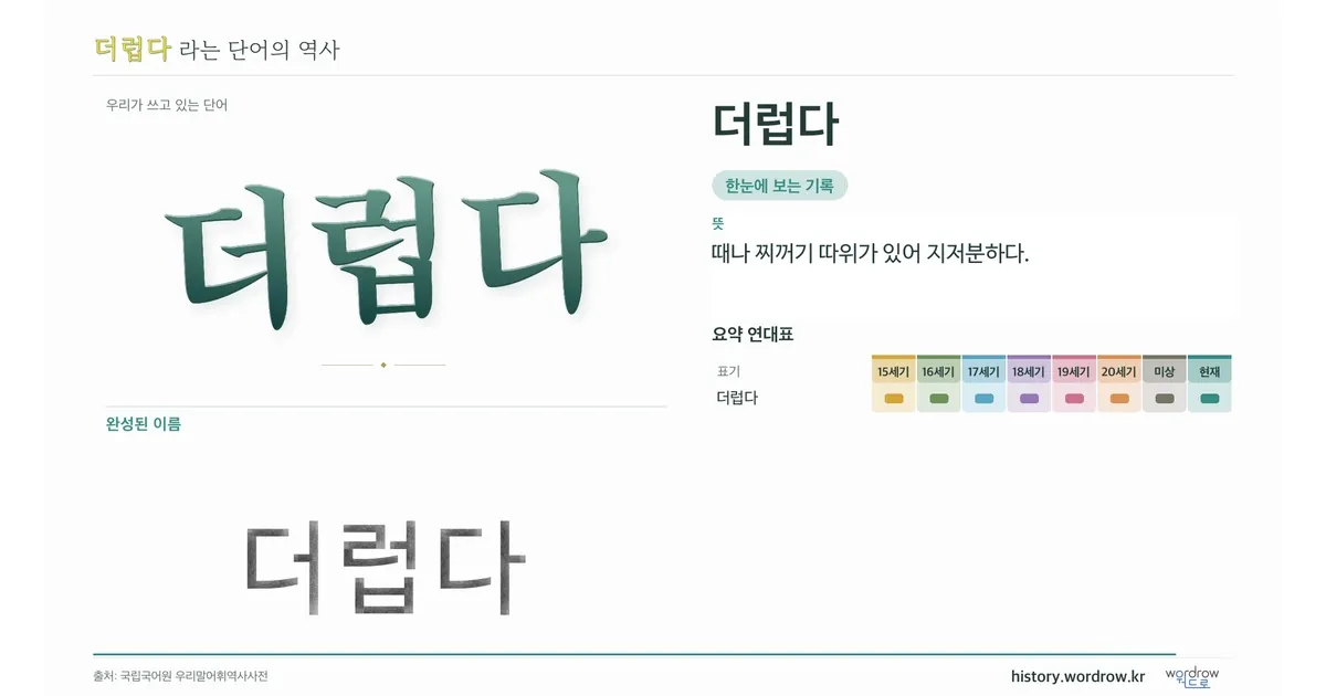 더럽다 대표 이미지