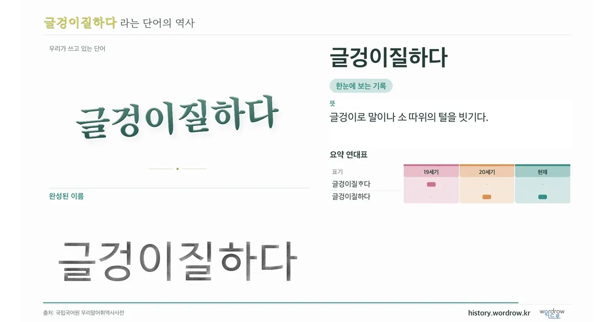 글겅이질하다 대표 이미지