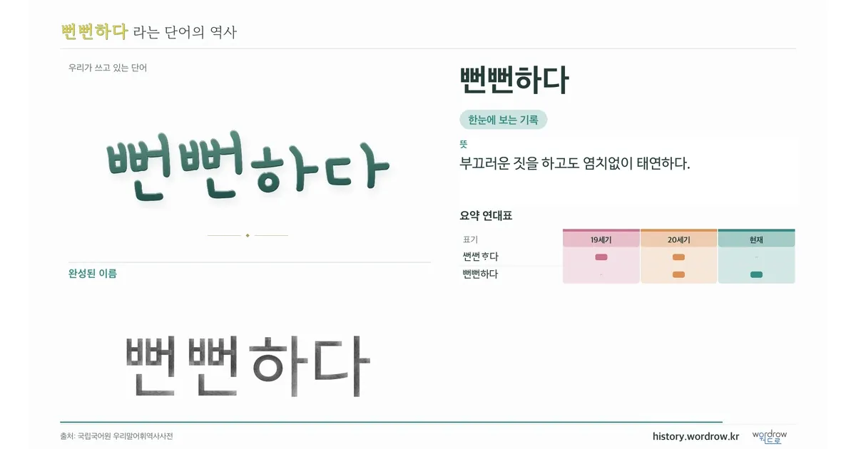 뻔뻔하다 대표 이미지