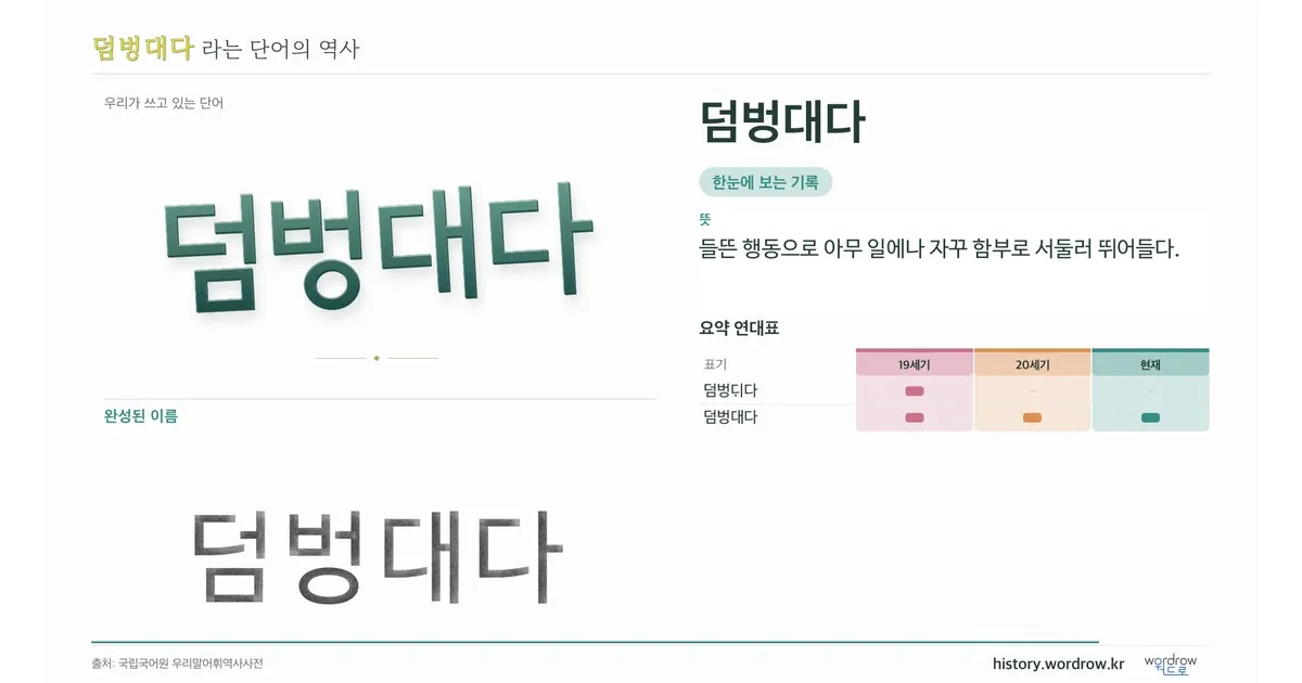 덤벙대다 대표 이미지