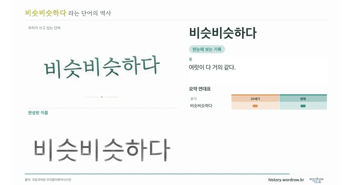 비슷비슷하다 대표 이미지
