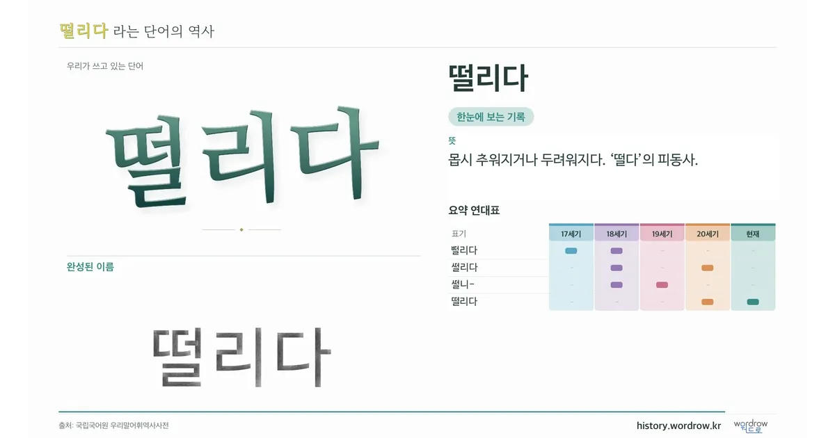 떨리다 대표 이미지