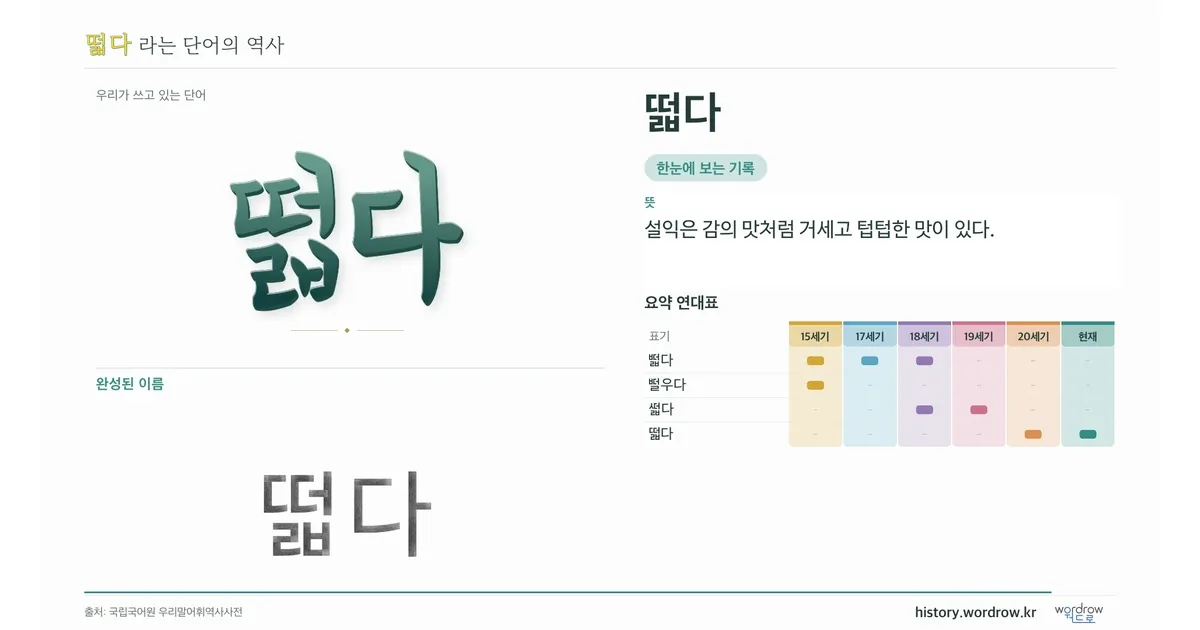 떫다 대표 이미지
