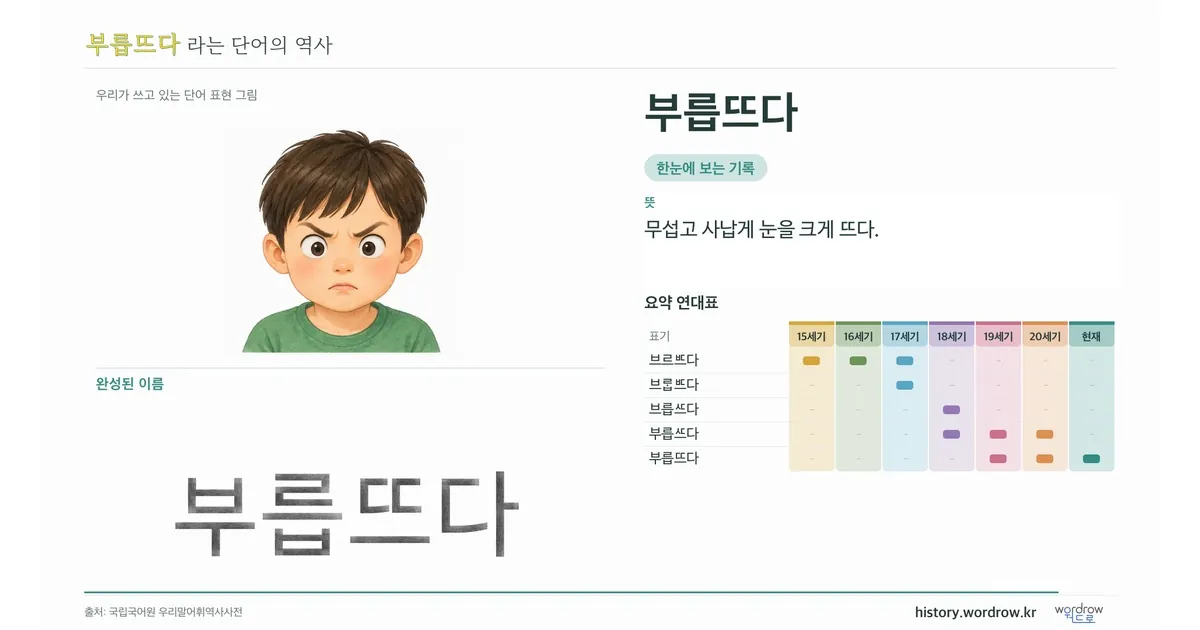 부릅뜨다 대표 이미지