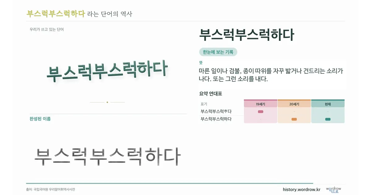 부스럭부스럭하다 대표 이미지