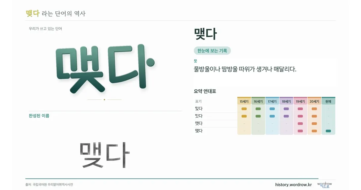 맺다 대표 이미지