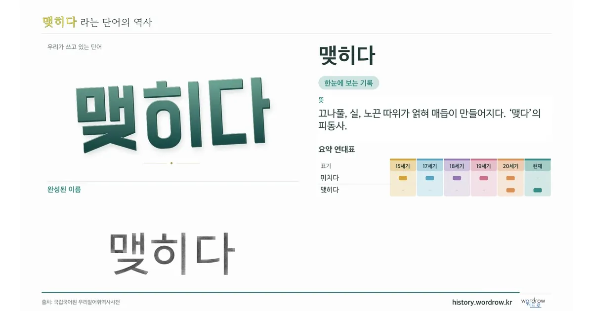 맺히다 대표 이미지