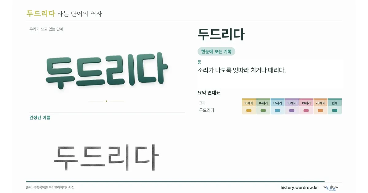 두드리다 대표 이미지