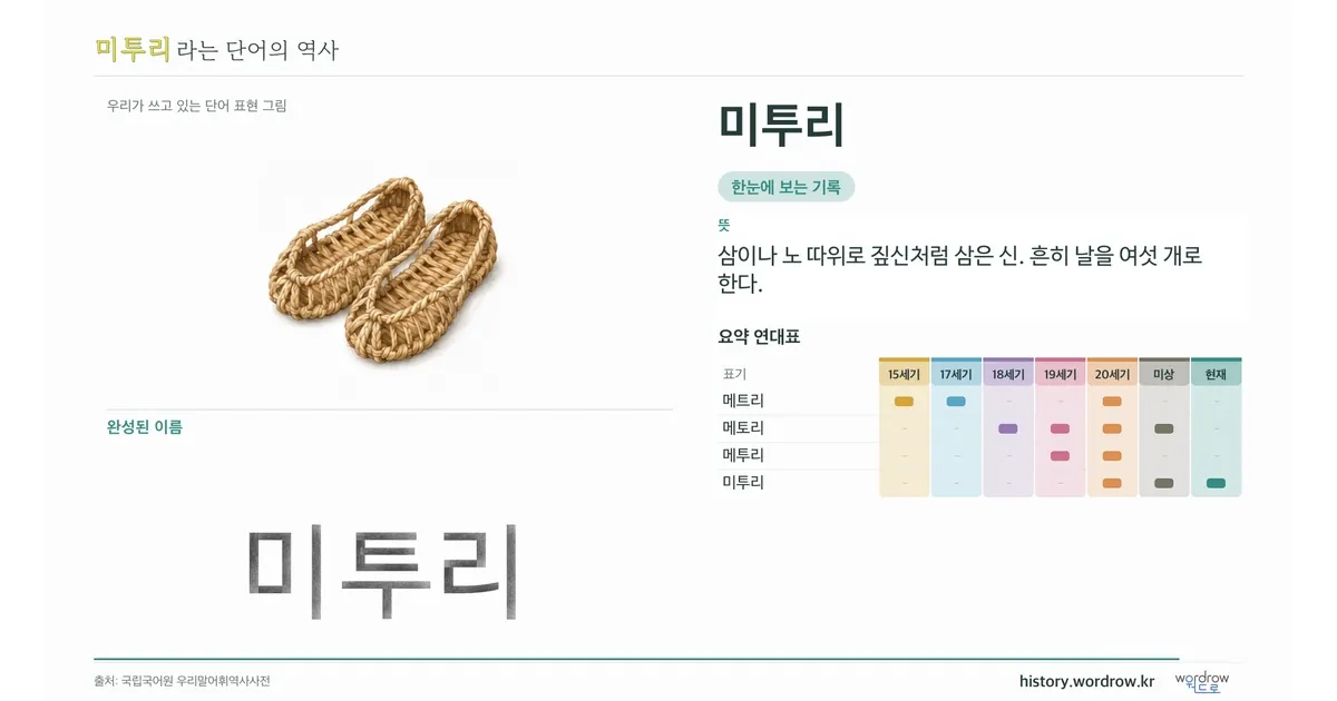 미투리 대표 이미지