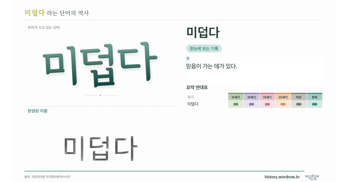 미덥다 대표 이미지
