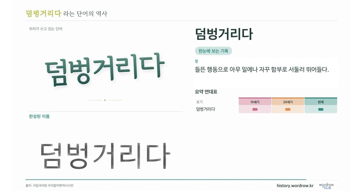 덤벙거리다 대표 이미지