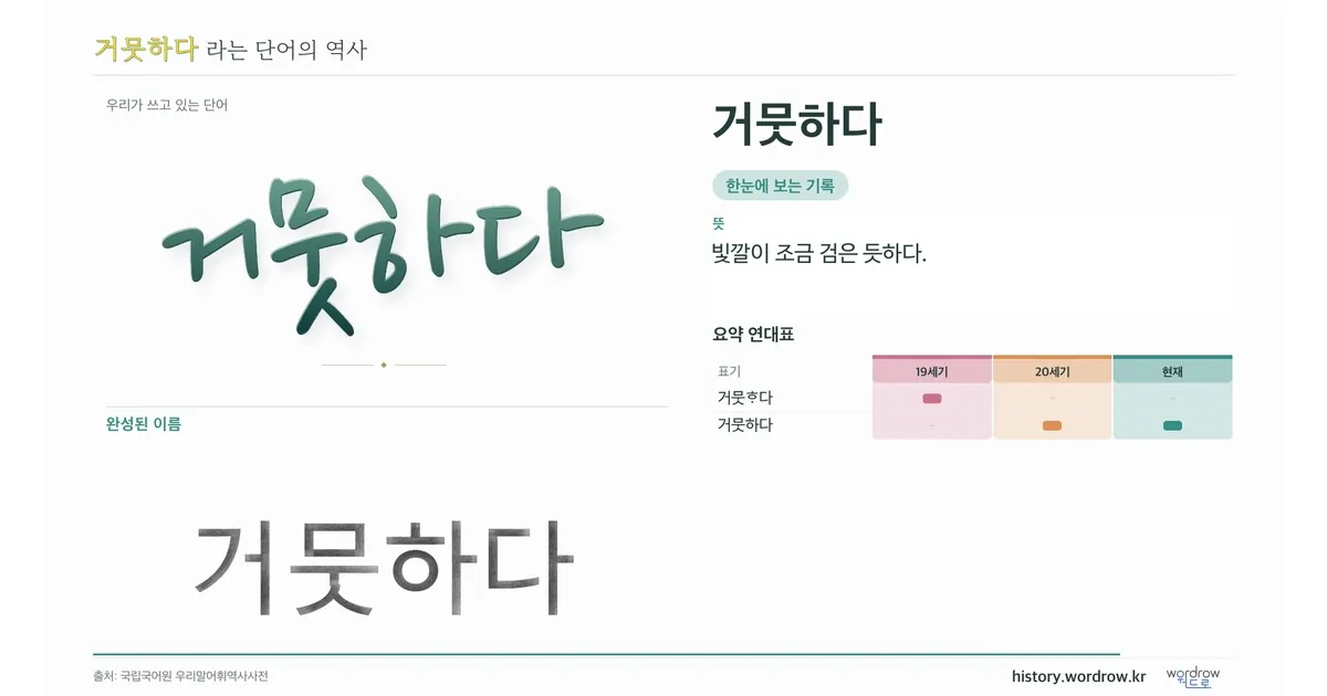 거뭇하다 대표 이미지