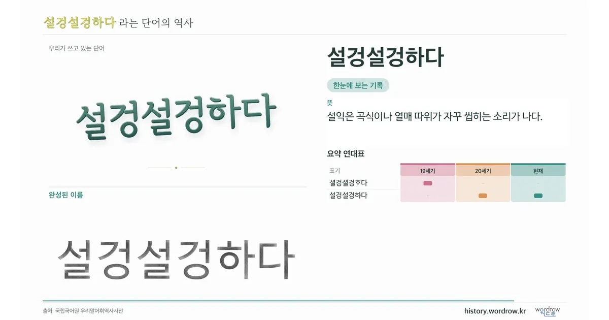 설겅설겅하다 대표 이미지