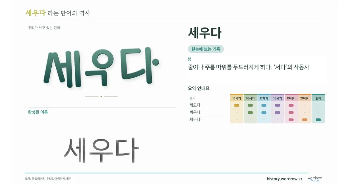 세우다 대표 이미지