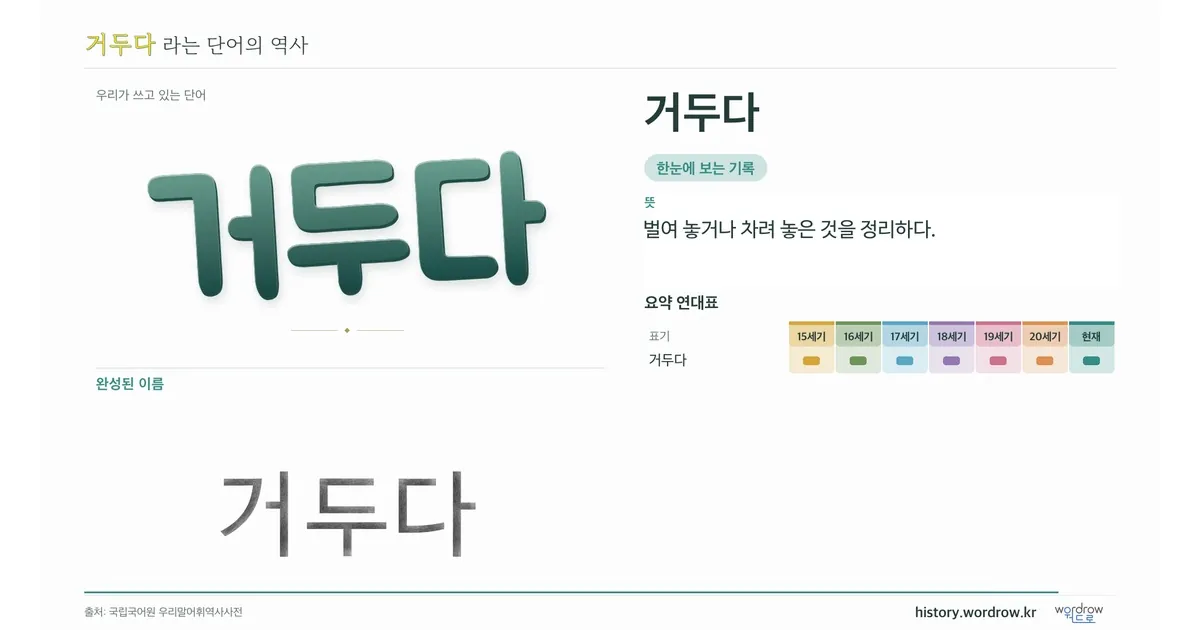 거두다 대표 이미지
