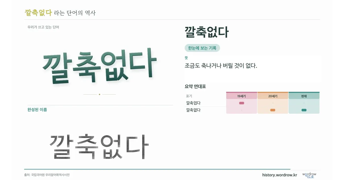 깔축없다 대표 이미지