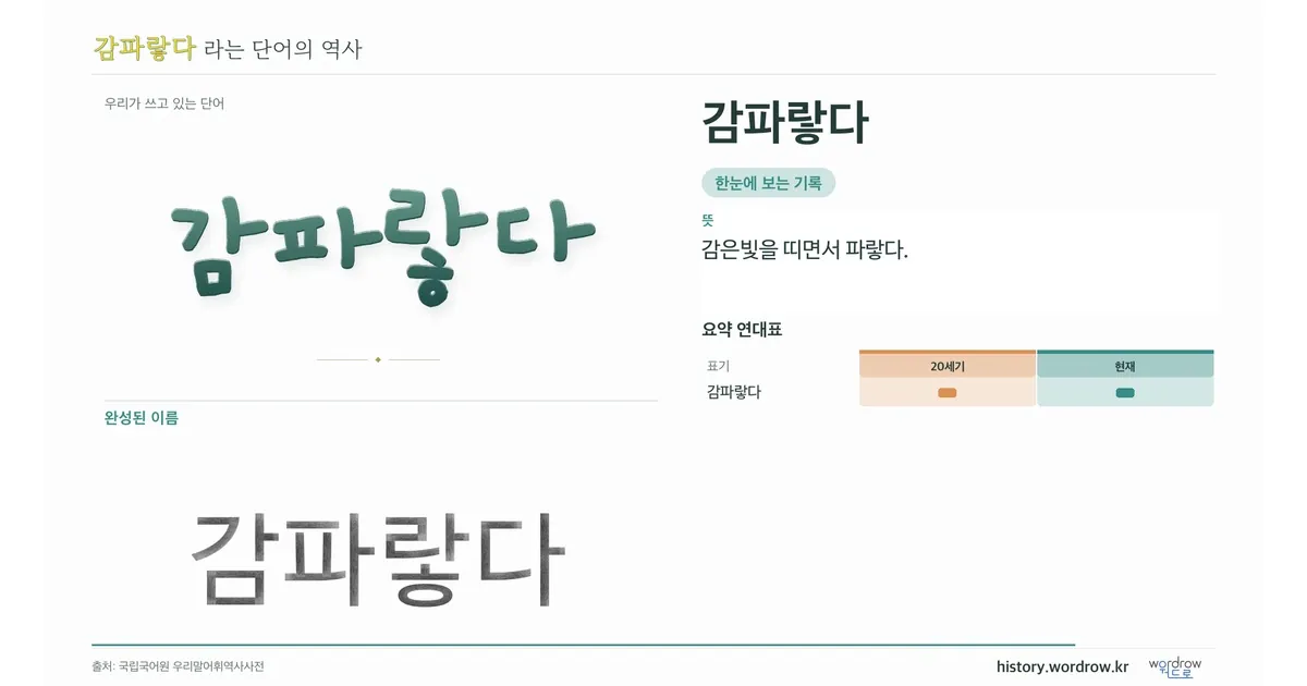 감파랗다 대표 이미지