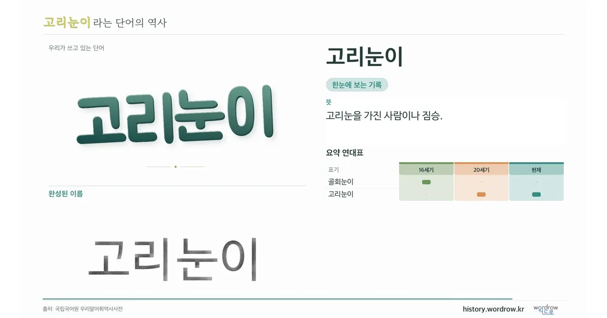 고리눈이 대표 이미지