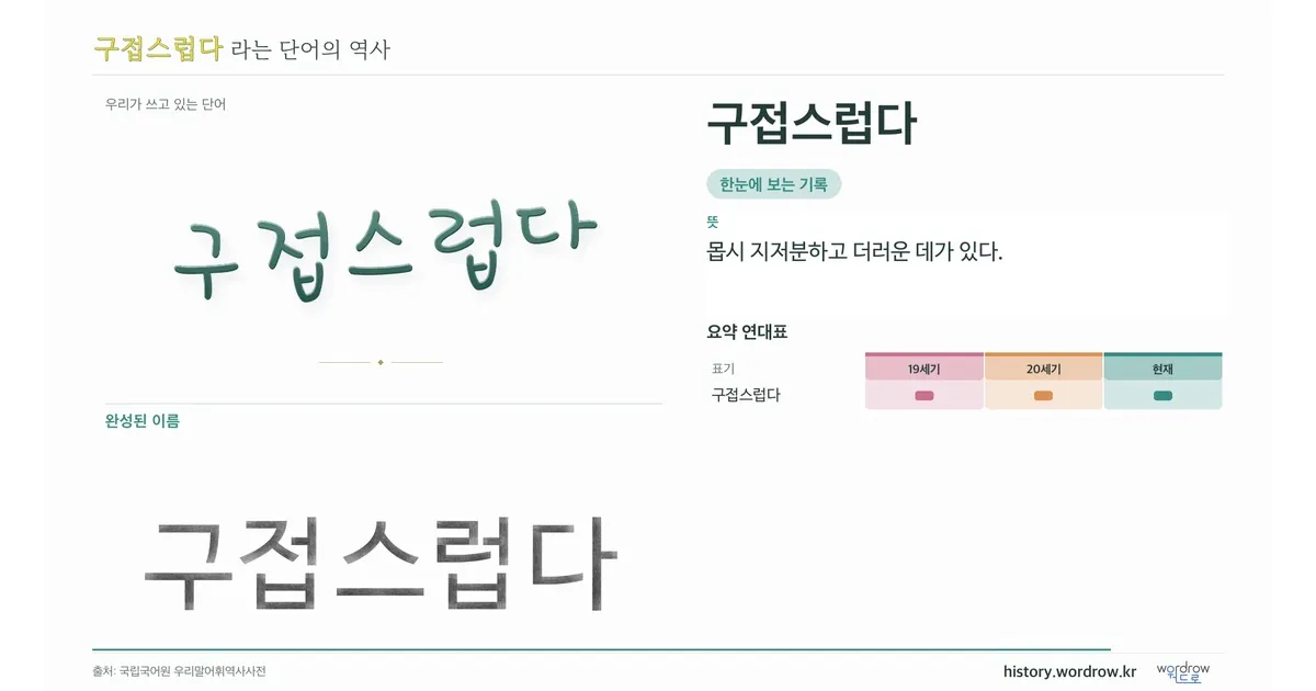구접스럽다 대표 이미지