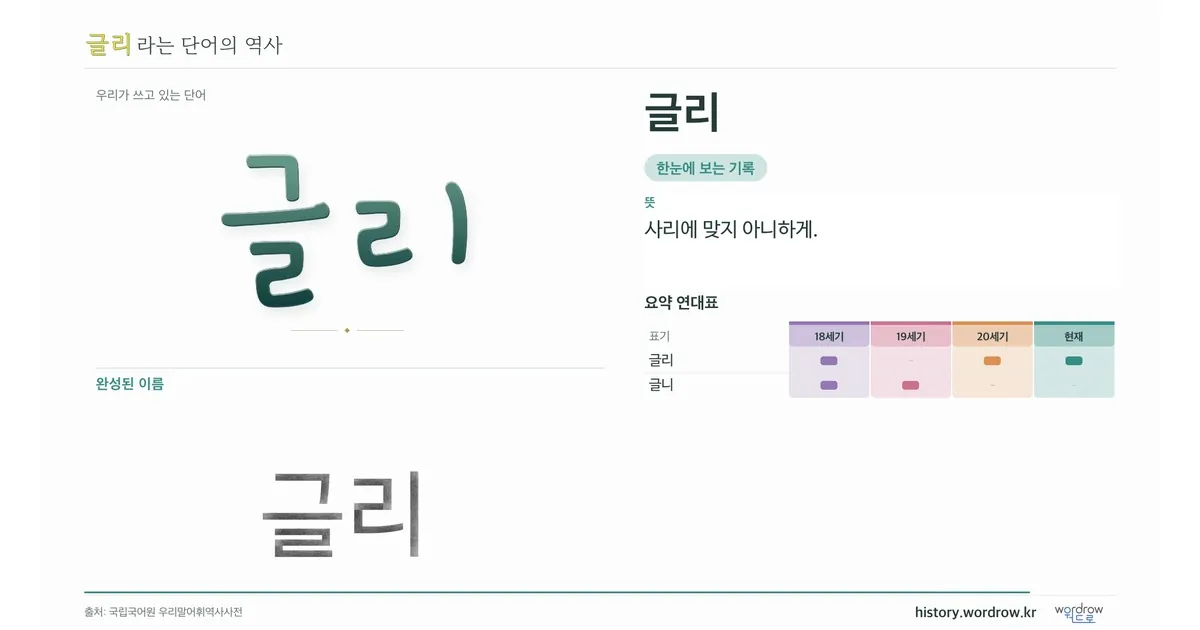 글리 대표 이미지