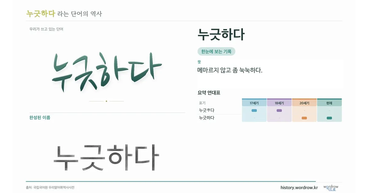 누긋하다 대표 이미지