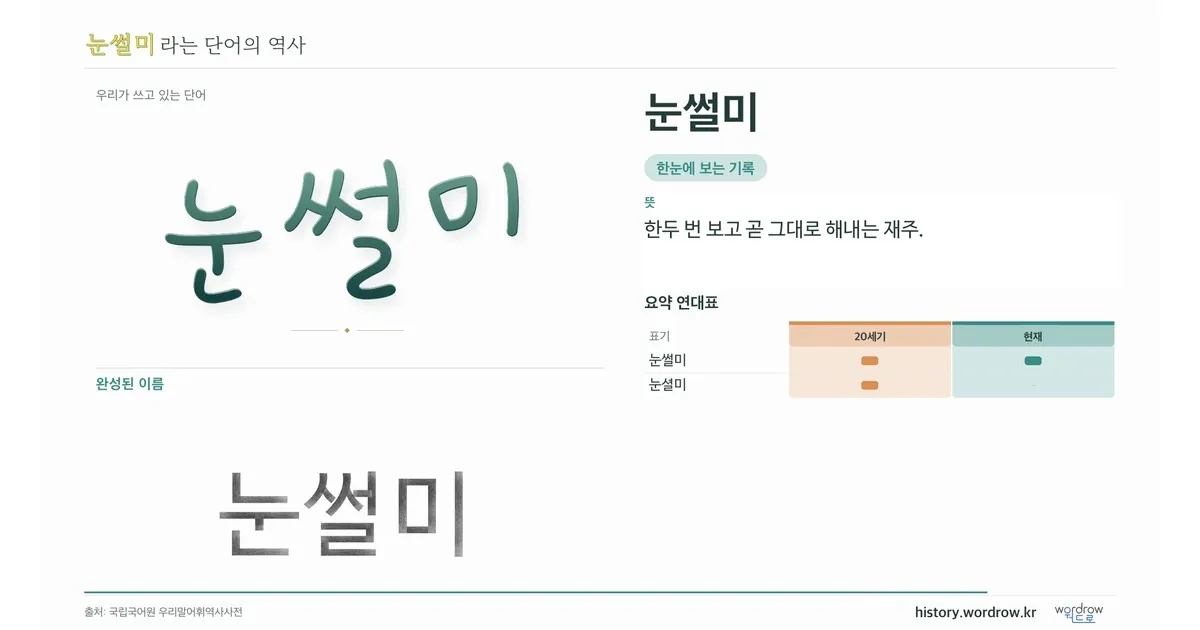 눈썰미 대표 이미지