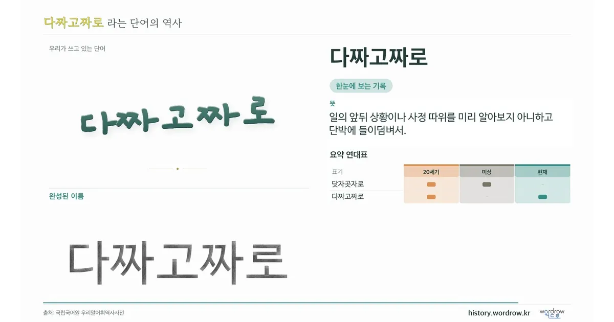 다짜고짜로 대표 이미지