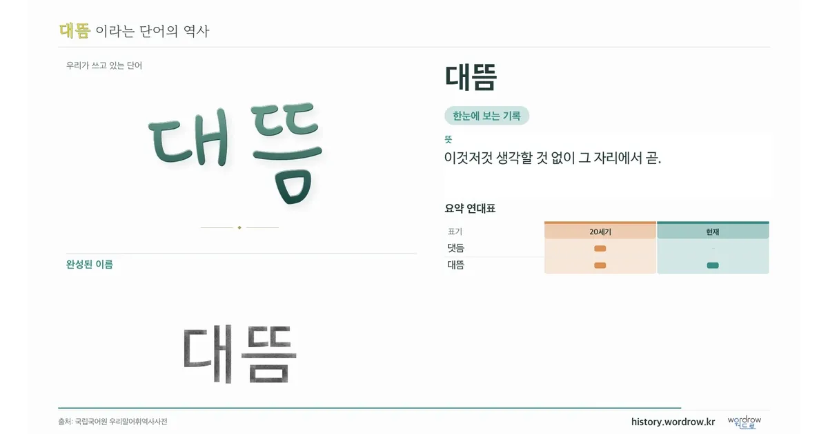 대뜸 대표 이미지