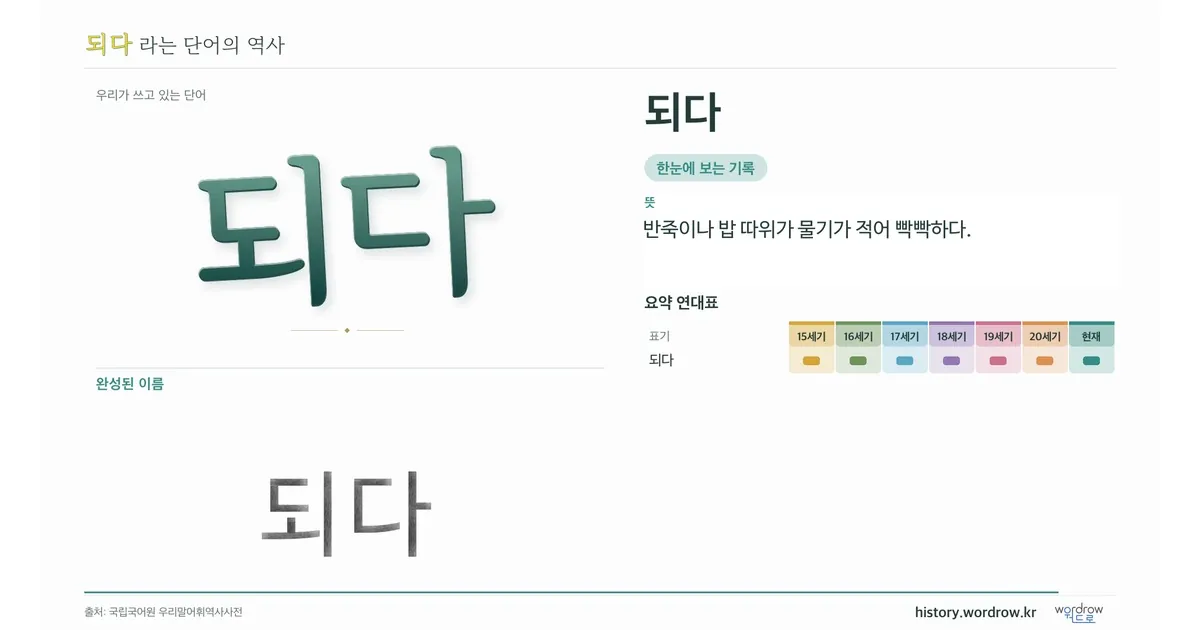 되다 대표 이미지