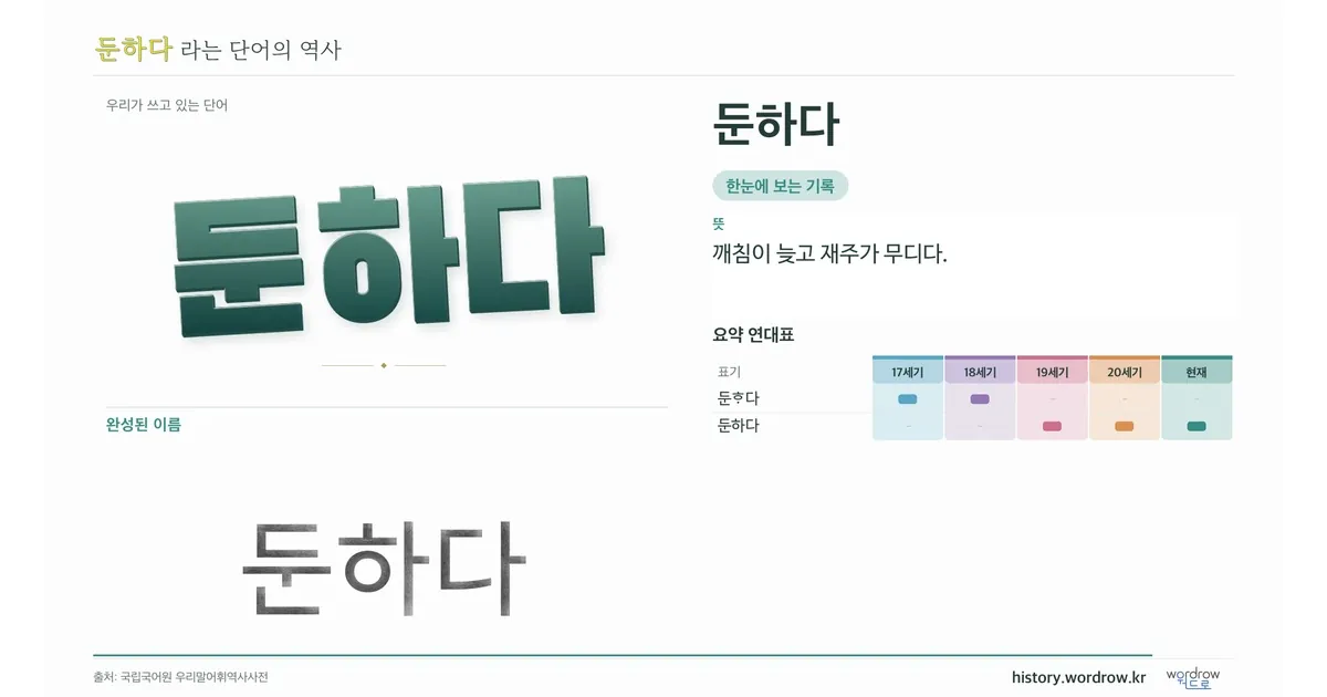 둔하다 대표 이미지