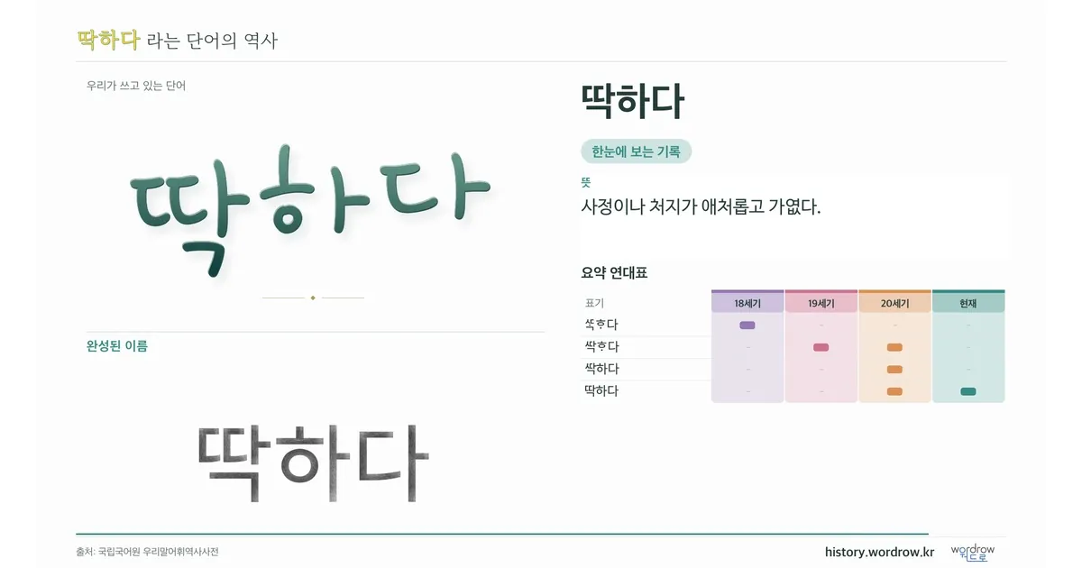 딱하다 대표 이미지