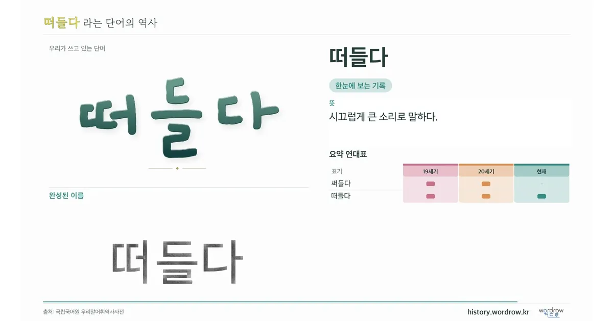 떠들다 대표 이미지