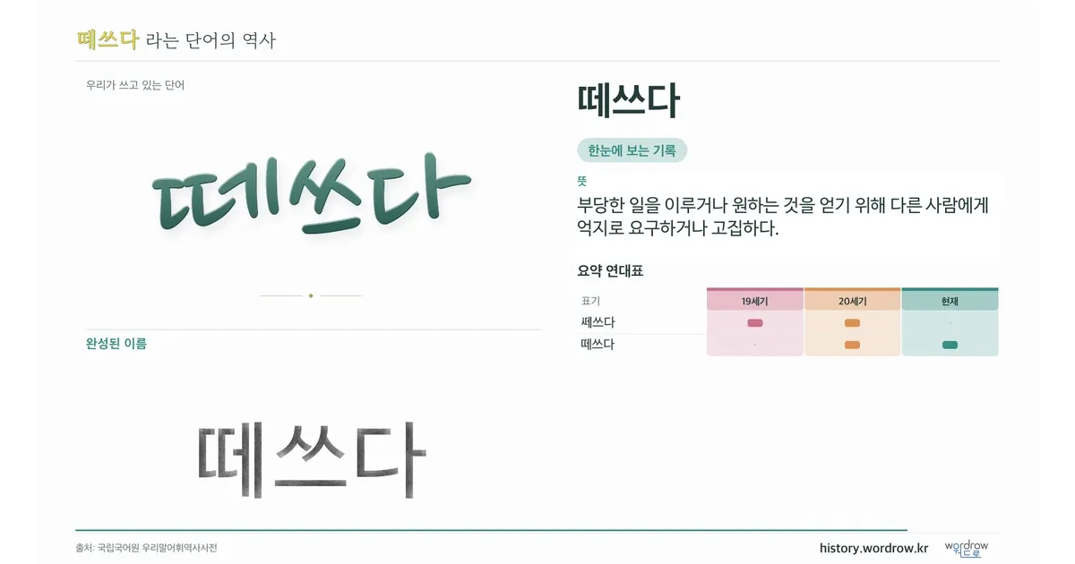 떼쓰다 대표 이미지