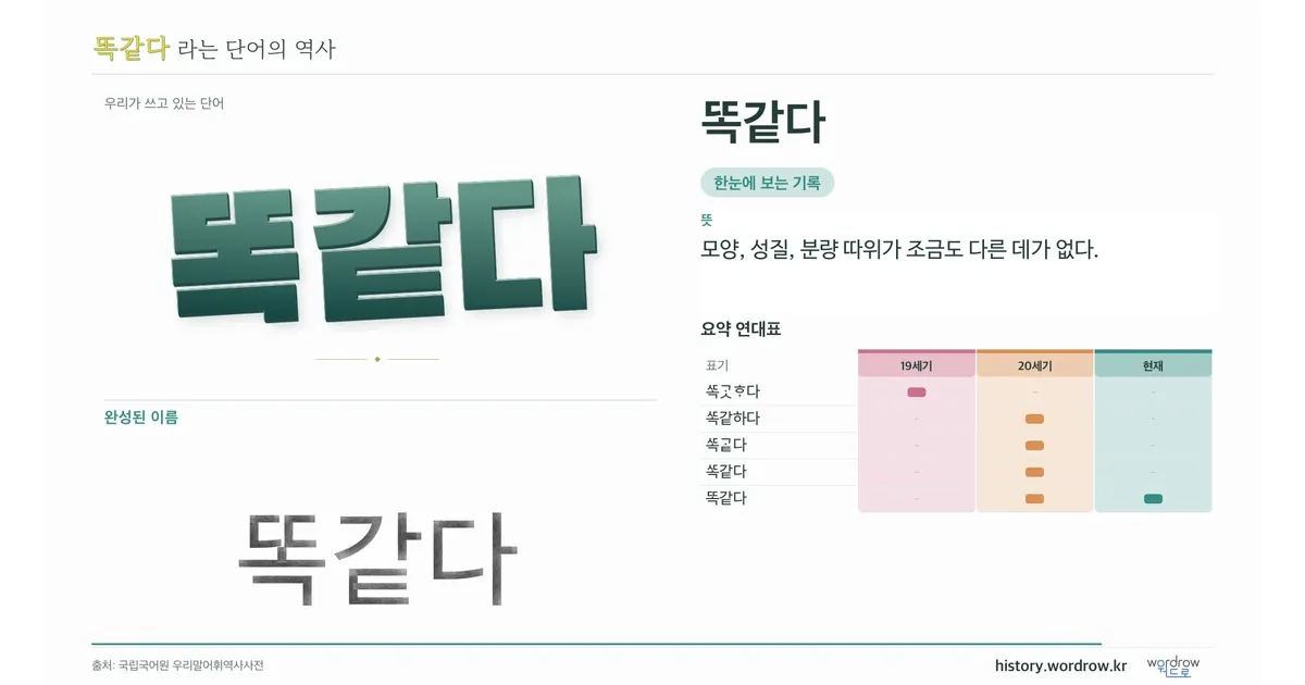 똑같다 대표 이미지