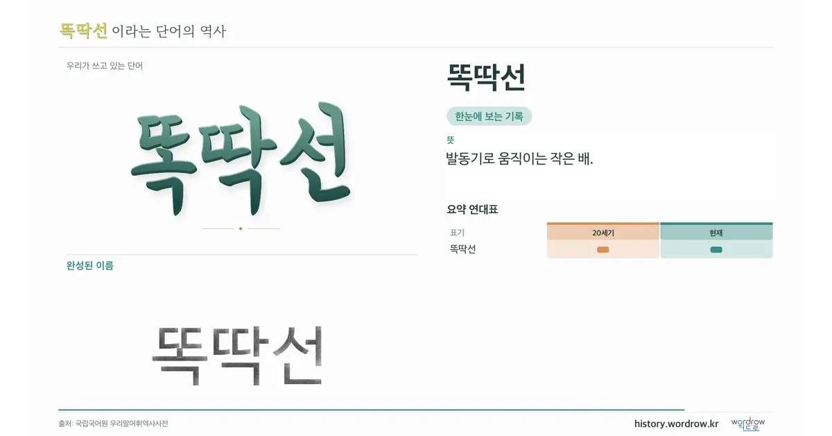 똑딱선 대표 이미지