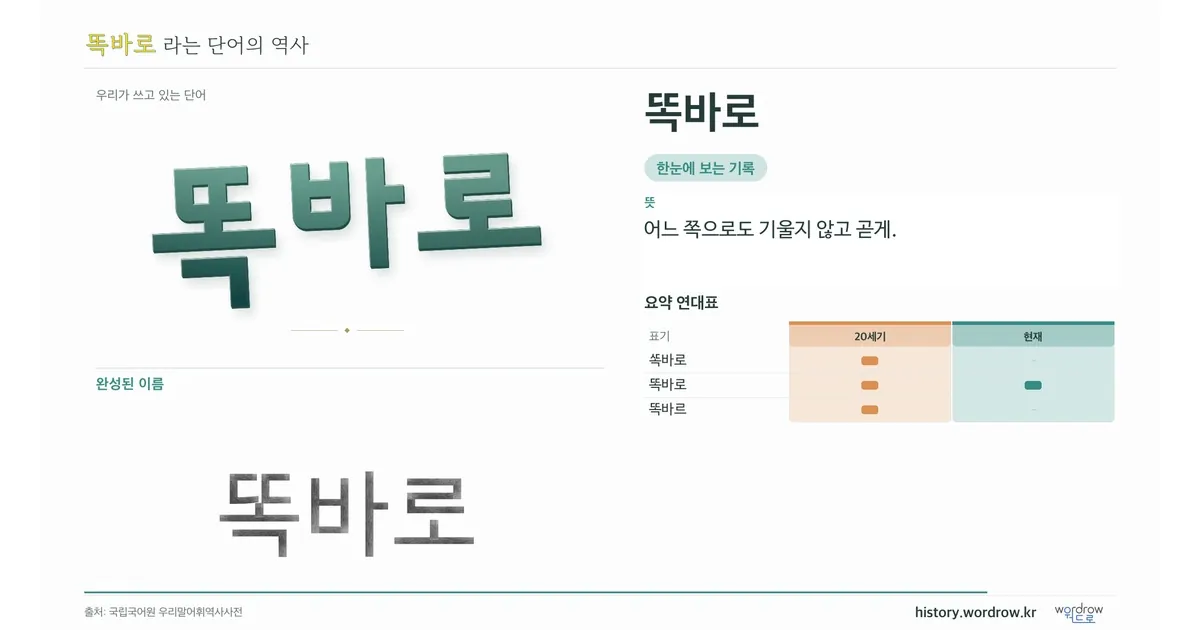 똑바로 대표 이미지