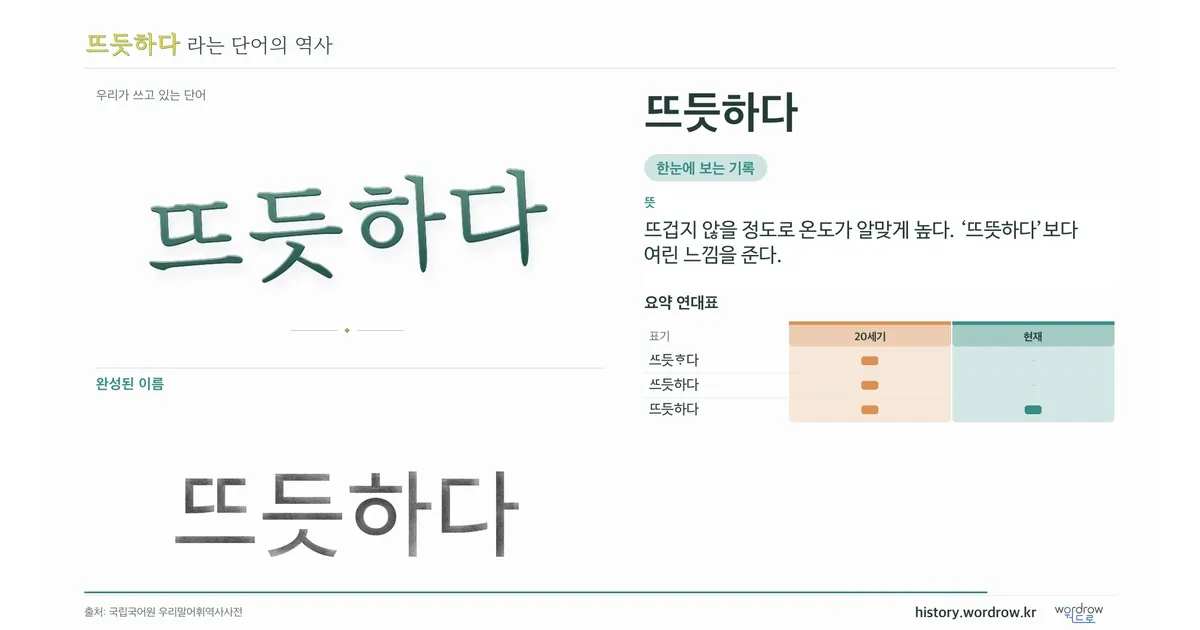 뜨듯하다 대표 이미지
