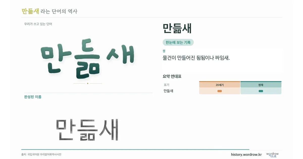 만듦새 대표 이미지