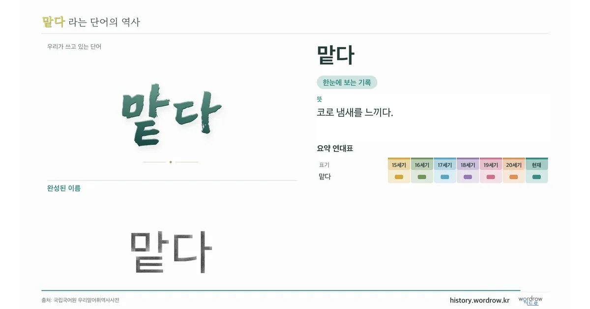 맡다 대표 이미지