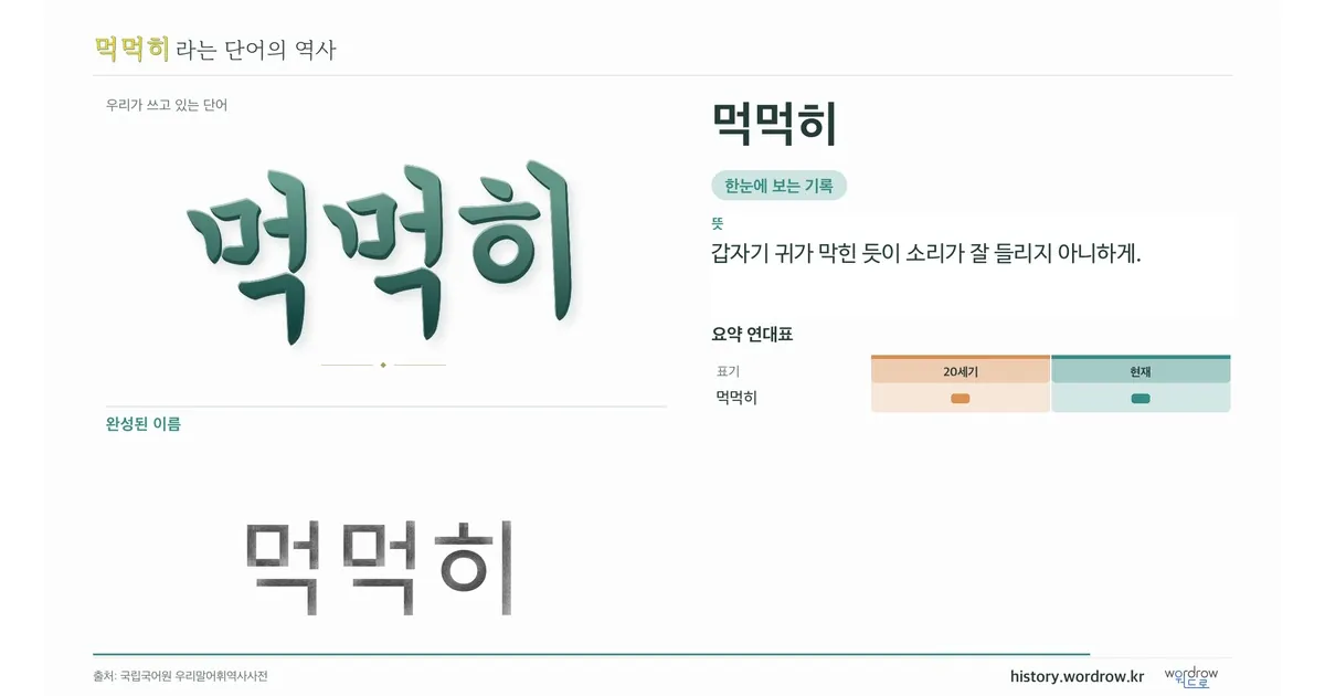 먹먹히 대표 이미지