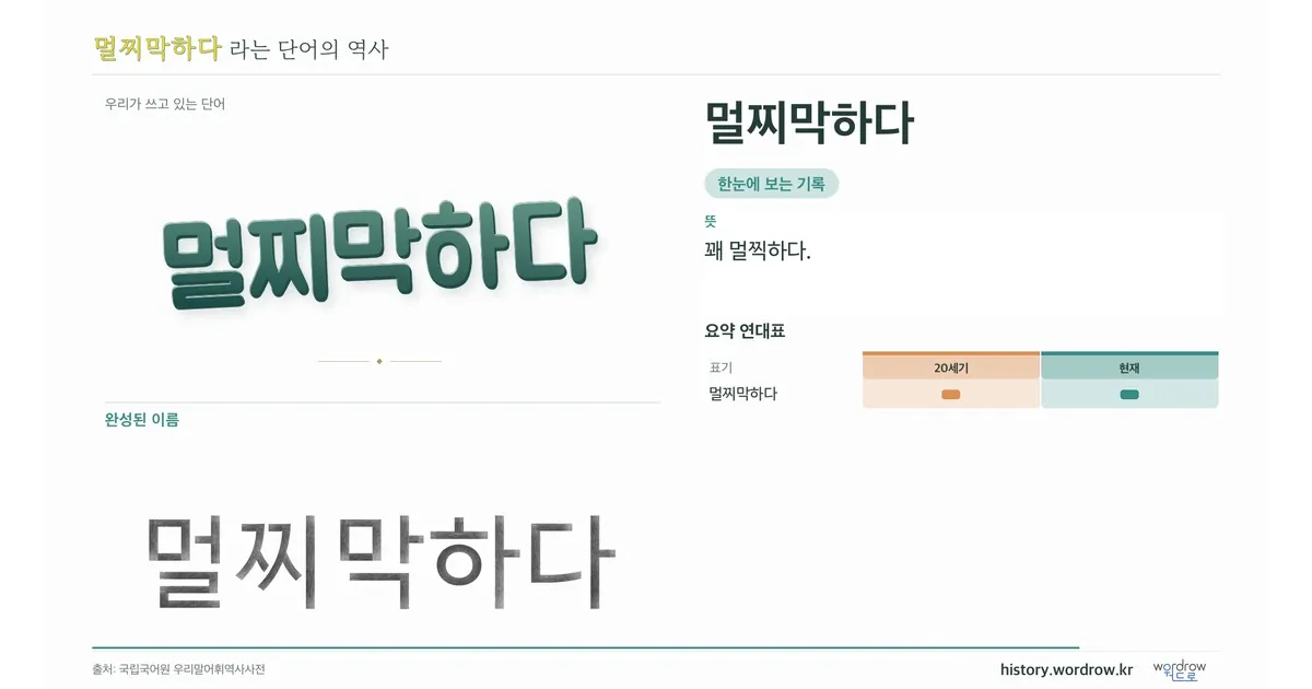 멀찌막하다 대표 이미지