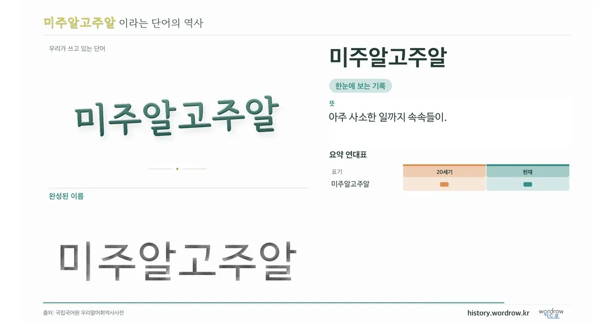 미주알고주알 대표 이미지