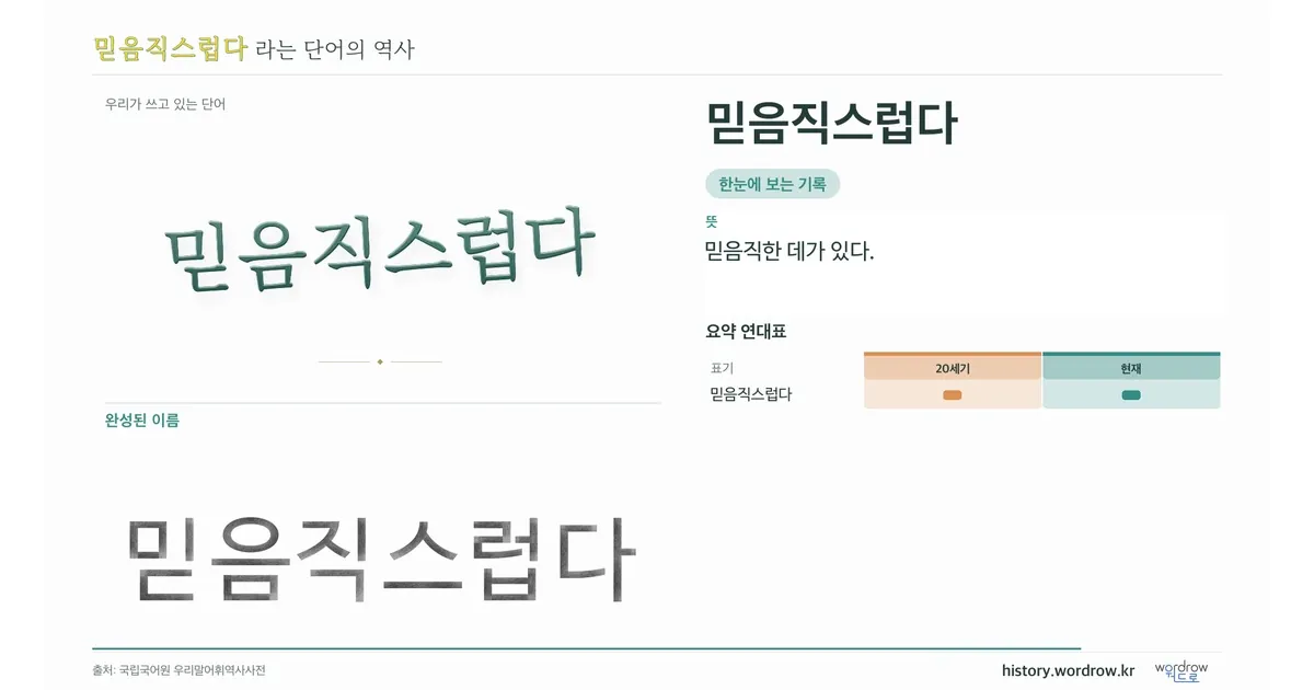 믿음직스럽다 대표 이미지