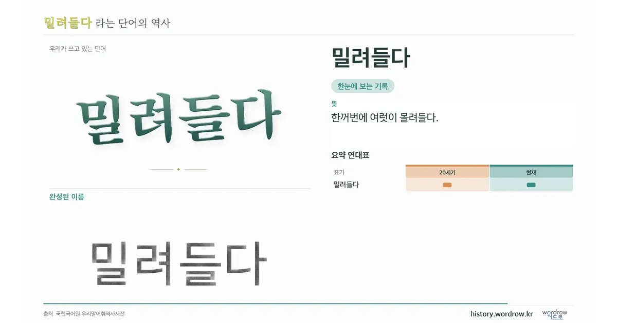 밀려들다 대표 이미지