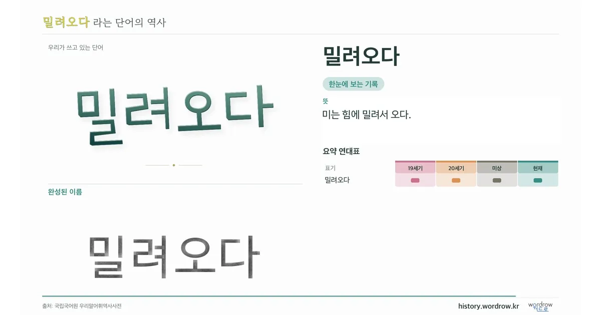 밀려오다 대표 이미지