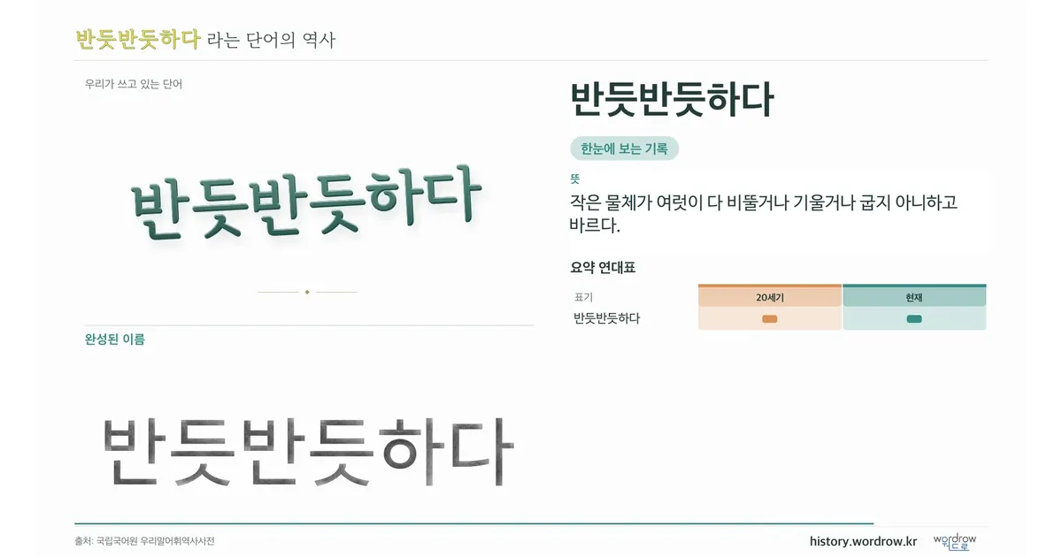 반듯반듯하다 대표 이미지
